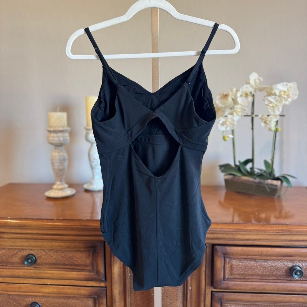 Athleta Ariel Bodysuit Black Size Medium Built In Bra - Picture 7 of 9